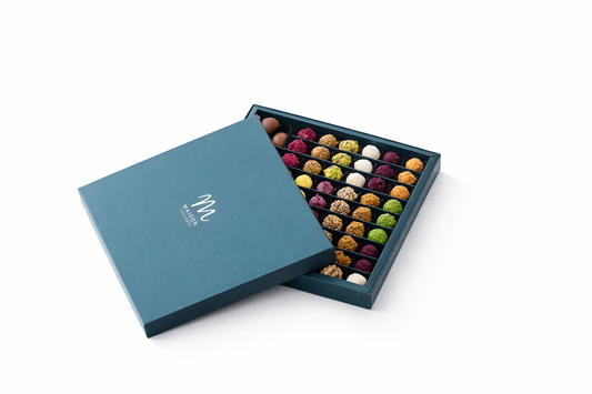MAISON Premium Karışık Trüf Çikolata Kutusu 750 g Yeşil El Yapımı Özel Tasarım