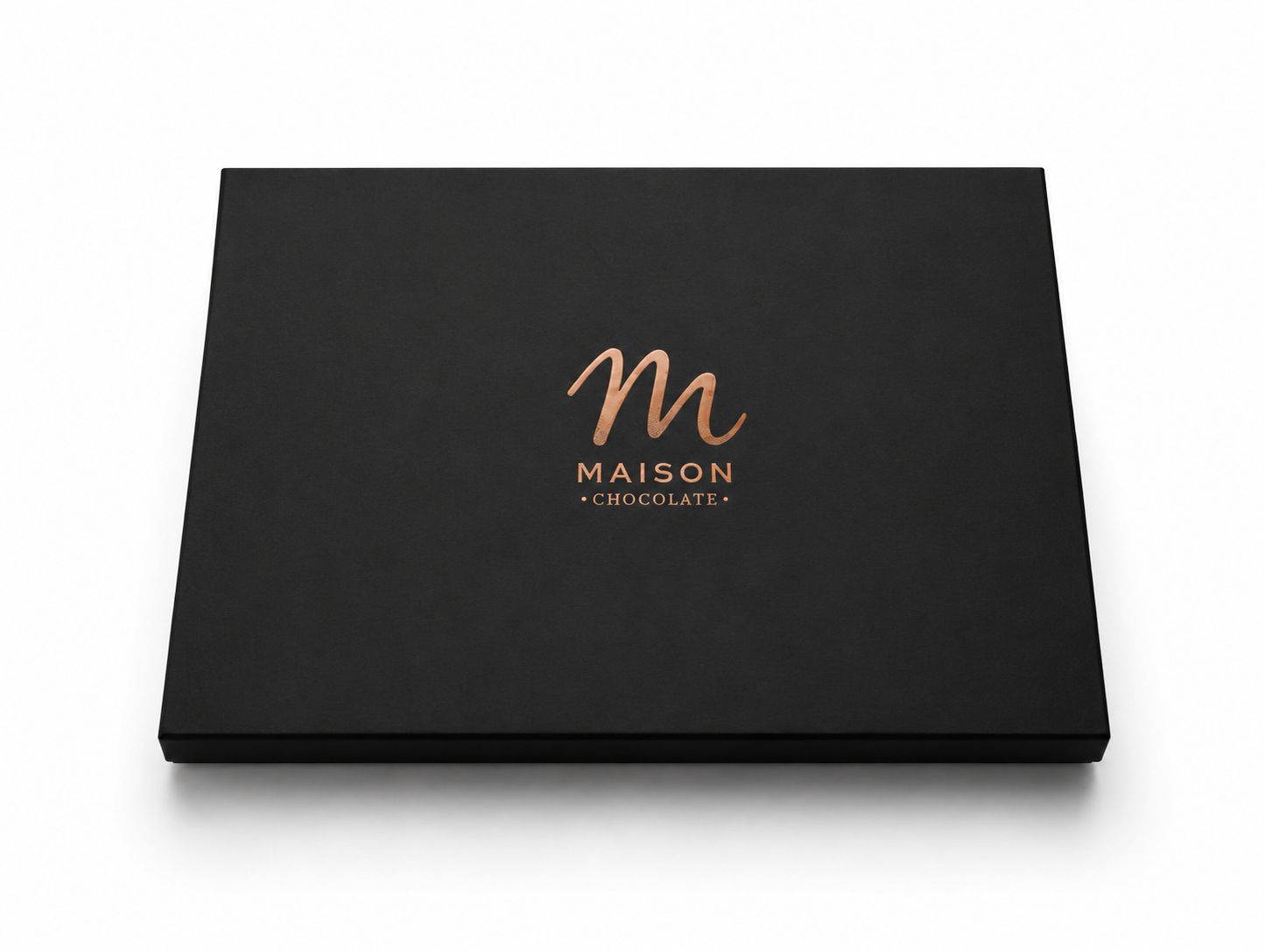 Maison Chocolate Premium Siyah Madlen Çikolata Kutusu 600 Gr