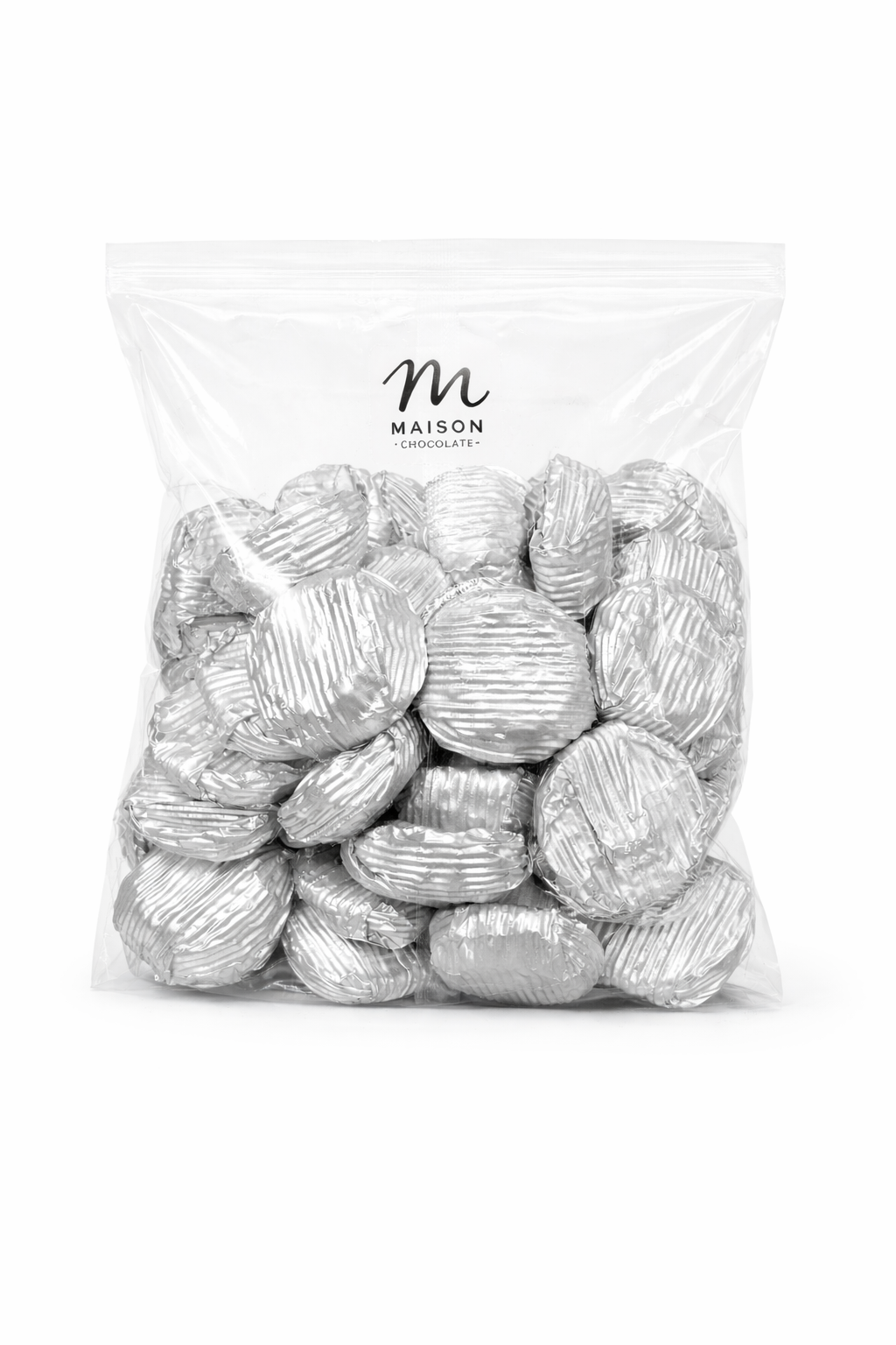 Maison Premium Gümüş Folyo Baton Çikolata 1000 gr İkramlık Paketli Çikolata