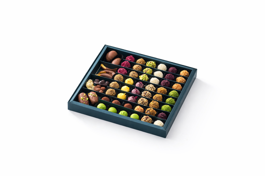 MAISON Premium Karışık Trüf Çikolata Kutusu 750 g Yeşil El Yapımı Özel Tasarım