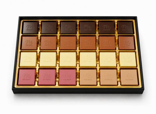 Maison Chocolate Premium Siyah Madlen Çikolata Kutusu 600 Gr