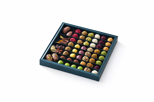 MAISON Premium Karışık Trüf Çikolata Kutusu 620 g Yeşil El Yapımı Özel Tasarım