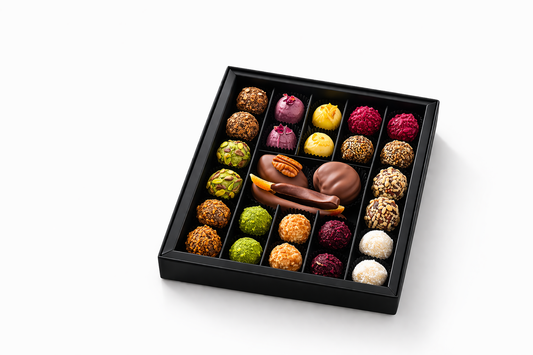 MAISON Premium Karışık Trüf Çikolata Kutusu 335 g Siyah El Yapımı Özel Tasarım