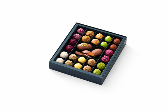 MAISON Premium Karışık Trüf Çikolata Kutusu 335 g Yeşil El Yapımı Özel Tasarım