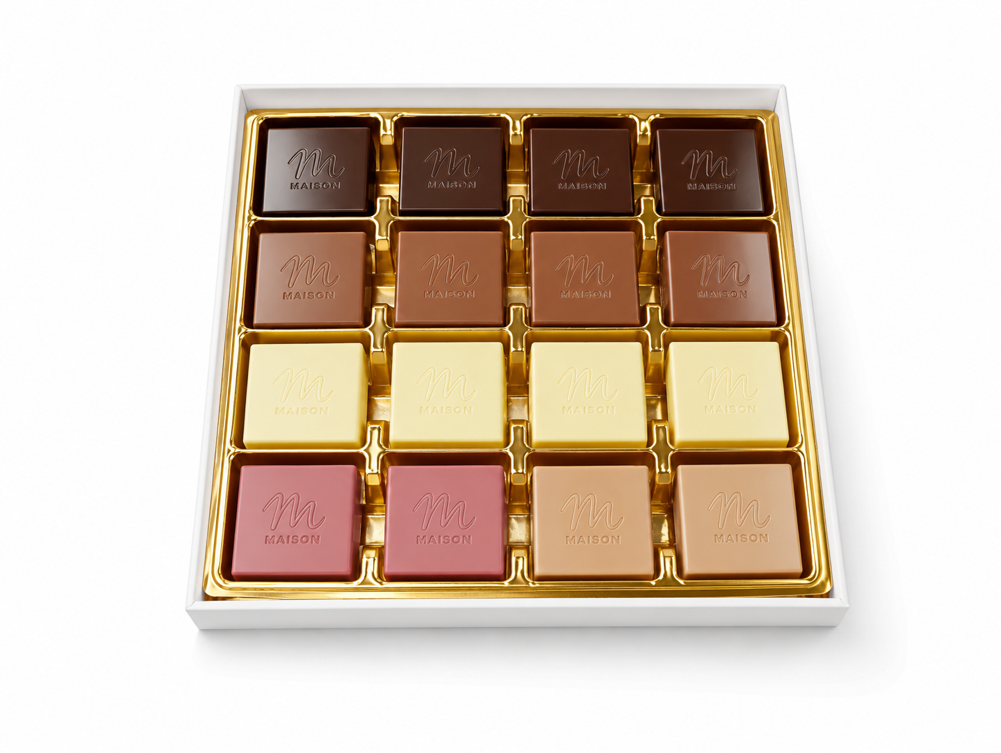 Maison Chocolate Premium Beyaz Madlen Çikolata Kutusu 400 Gr