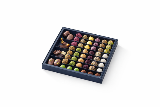 MAISON Premium Karışık Trüf Çikolata Kutusu 750 g Lacivert El Yapımı Özel Tasarım