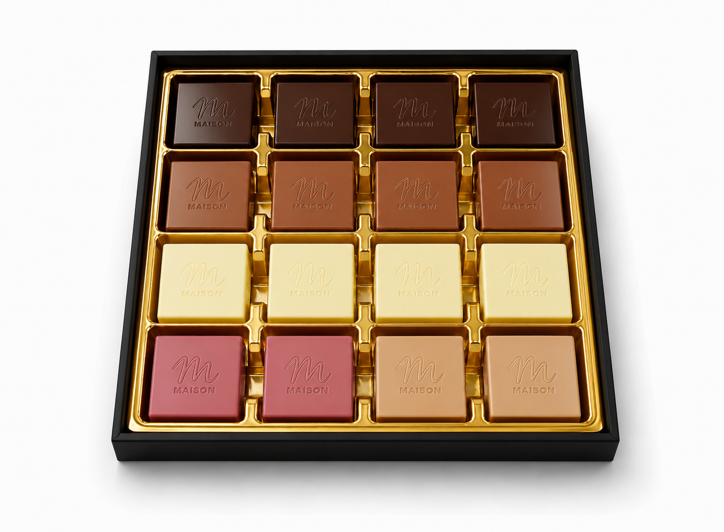 Maison Chocolate Premium Siyah Madlen Çikolata Kutusu 400 Gr